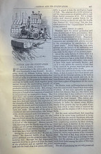 1854 Cotton Growing in the South illustrated picture