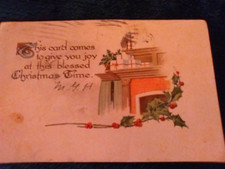 original 1915 rare post card with collectible george washington 1 cent stamp picture