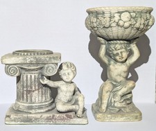 Pristine Vintage Napcoware Cherub Planter Set C-5958 Mid-Century Neoclassical... picture