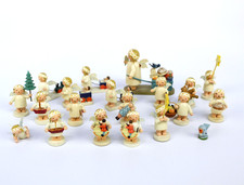 (20) Erzgebirge Wendt & Kuhn German Wood Angel Figurines, Christmas picture
