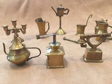 10 Miniature Brass Doll House PLUS Accessories Made In India VTG picture