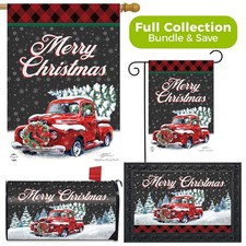 Briarwood Lane Merry Christmas Pickup Design Collection 30x18 picture