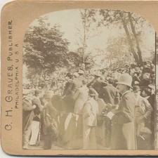 Crowd at Statue Unveiling Ceremony, c1890, Philadelphia, Pennsylvania picture
