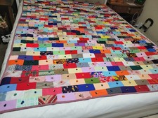 VNTG Homemade Polyester Quilt 56 ×75 Small Rectangle Various Patterns & Colors picture