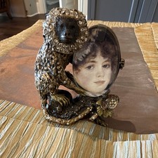 Vintage Jay Strongwater jeweled monkey picture frame. picture
