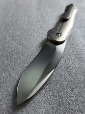 Matt Cucchiara Knives F-Bomb Proto #2, Double Swedge, Skull Backspacer, Bark Ti picture