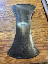 Vintage Stamped Sager Peeling Pattern Double Bit Axe Head 3lb 14oz (465) picture