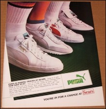 1983 Puma Shoes Sears Print Ad Vintage Advertisement 8.25