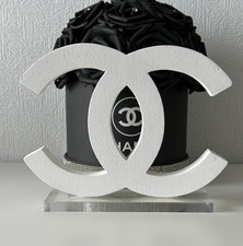 Chanel Logo White Store Display CoCo Mark Logo New Wooden picture