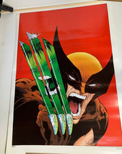 Vintage 1988 Marvel Press Wolverine vs Hulk Poster 22x34 Rare picture