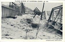 Raging Rivers B&O RR Bridges Spring Flood of 1936 Harpers Ferry WV West Virginia picture