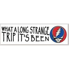 What A Long Strange Trip It's Been 3x10 Inch Vinyl Bumper Sticker picture