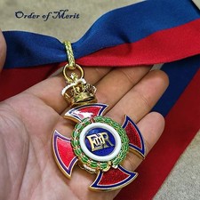 British Order of Merit Replica Medal with Sash Elizabeth II Version ER Emblem picture