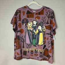 NWT 2023 Disney Parks Hocus Pocus Witches T-Shirt The Sisters Three Womens Sz L picture