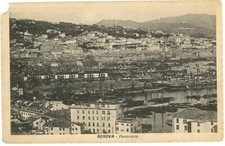 Genoa Italy Panorama City Harbor View Divided Back Postcard c1910 Unused picture