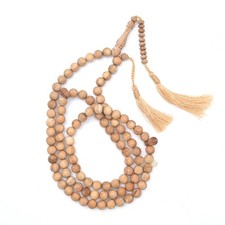 Islamic Beigi Tassel Sandalwood Prayer beads - 99ct 10mm-bead Dhikr Tasbih picture