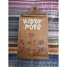 Vintage Kiddy Pops Wooden Candy Box Japan Wall Mount Nursery Decor Hand Painted picture