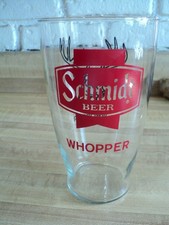 Vintage Schmidt Whopper Beer Glass Big 32 oz Glass w/ Buck Deer picture