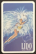 Pretty Lady Lido de Paris Ad Vintage Single Swap Playing Card picture