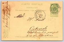 Antique Belgium Postcard OSTENDE Exhibition Postmark 1905 picture