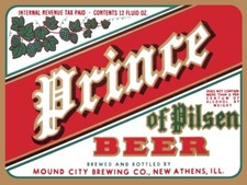Prince of Pilsen Beer of New Athens IL NEW Metal Sign: Lg. SIZE 12X16 picture