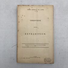 Vintage 1876 Parliament Document Extradition North America Treaty United Kingdom picture