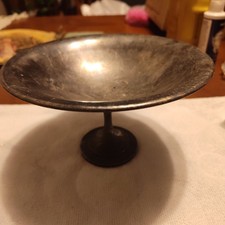 Vintage Wm A Rogers Silverplate Compote Dish Pedestal Bowl Heavy Antique Patina picture