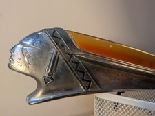 1946 Pontiac Hood Ornament 508615 Red Lucite Indian Chief Original OEM GM picture