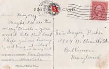1931 Honolulu, Hawaii, Dollar Steamship Lines San Fran. Van Buren SS Prez. a736 picture