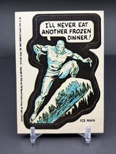Vintage 1976 Marvel Ice Man Topps Sticker Card picture