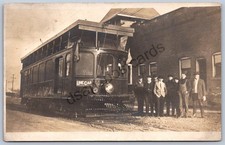 K11/ Seville Ohio RPPC Postcard c1910 Medina County Trolley Crew 152 picture