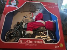 Mr Christmas Super Motorcycling Animated Santa Plays 24 Christmas Carols NEW picture