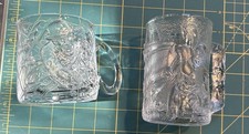 Vintage 1995 McDonalds Batman Forever Glass Mugs  The Riddler & Robin * Set of 2 picture