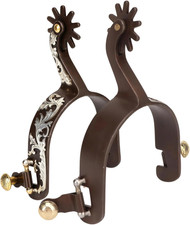 2Pcs Spurs for Cowboy Boots, Vintage Bronze Western Spurs, Low Carbon Steel West picture