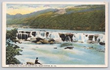 Vintage Sandstone Falls New River Hinton WV Scenic View Postcard 1913 picture