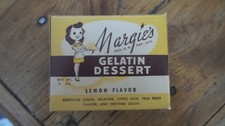 Vintage MARGIE'S GELATIN DESSERT BOX NOS, Lemon Flavor picture