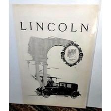 1926 Lincoln Cabriolet Print Ad vintage 20s picture