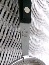 Vintage Flint Arrowhead Stainless Mesh Strainer Sieve Sifter Dark Handle USA 3