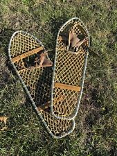 Vintage Mid-century Canadian Lacrosse Mfg Snowshoes Model 110A 30” long picture