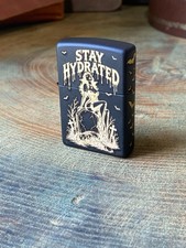 Stay Hydrated 4 Side | Halloween Pinup | Matte Black Zippo | Made In USA picture