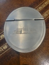 Match Pewter Oval Lidded Cigar Ashtray picture