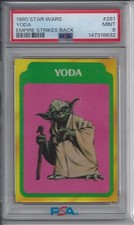 1980 Topps Star Wars Empire Strikes Back Series 3 Yoda #281 - PSA 9 Mint Low Pop picture