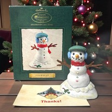 VTG Hallmark Keepsake Ornament 2002 Collectors Club Snowman Brand New In Box picture