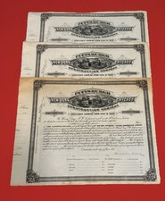 1881 NY Pittsburgh& Chicago Construction Stocks(3) E M Culver Trustee Golden Age picture