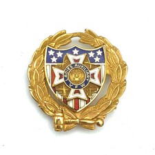VFW Ladies' Auxiliary Pin 1/5 10K GF 1
