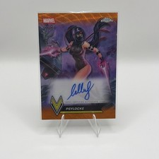 2026 Topps Chrome Marvel #VVA-D2 Varied Visage SSP Psylocke auto ORANGE WAVE /25 picture