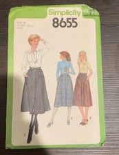 Vintage 1978 Simplicity 8655 Misses' Skirt Sewing Pattern – Size 12 picture