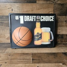 1989 MGD Miller Genuine Draft Beer Basketball 3D #1 Choice Lighted Sign picture