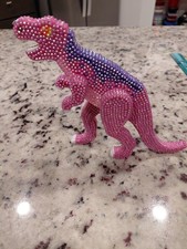 Wooden Rhinestone Dinosaur T Rex Toy 6