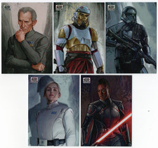 2024 Topps Star Wars Chrome Galaxy GALACTIC EMPIRE ART LOT (5) Tarkin Meero Reva picture